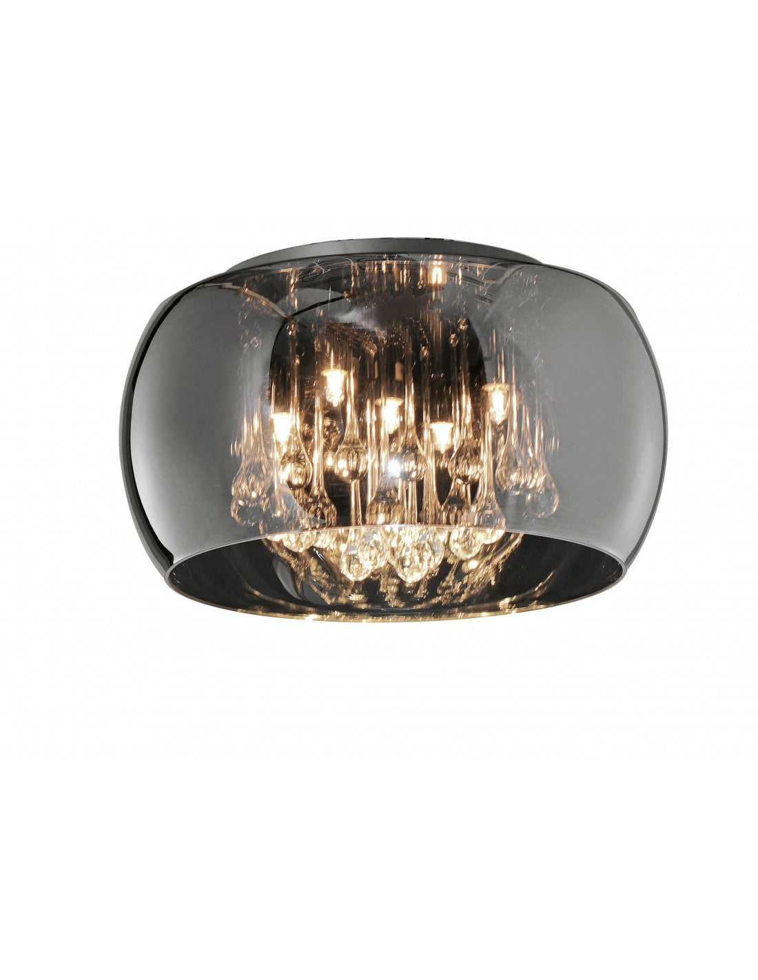 Steam Deckenleuchte aus Chromglas und Anhänger Ø40 cm Trio Lighting