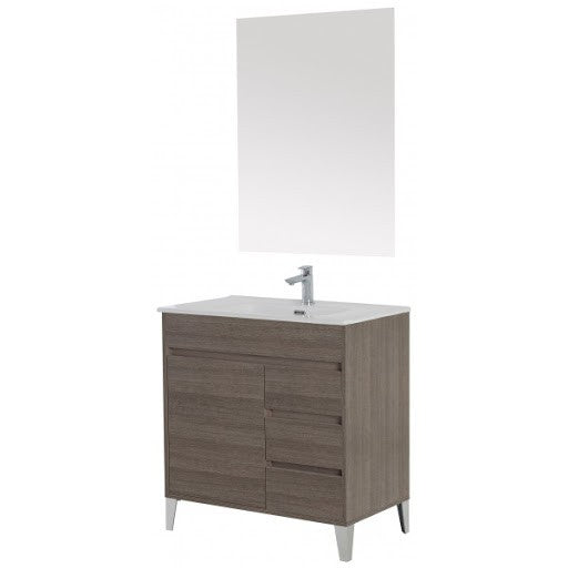 Badezimmer Badezimmer, schwarze Farbe Rovere Scor, eine 80., 8x47x H85 cm Schubladen