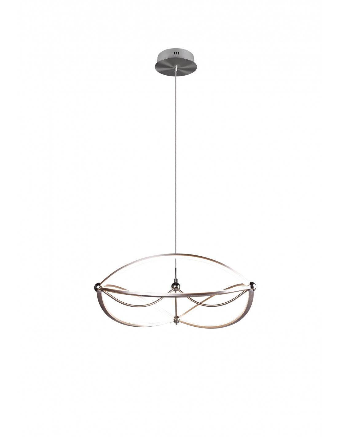 Pendelleuchte Moerna Led 42 w Charivari Ellissi Nickel Trio Lighting