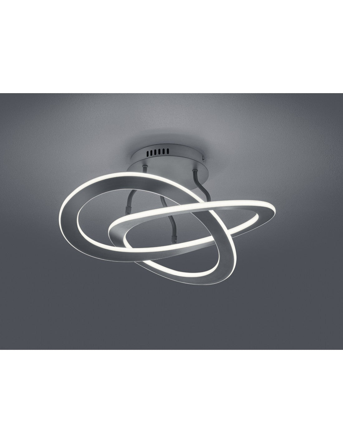 Deckenleuchte 2 Kreise LED Oakland Anthracite Trio Lighting