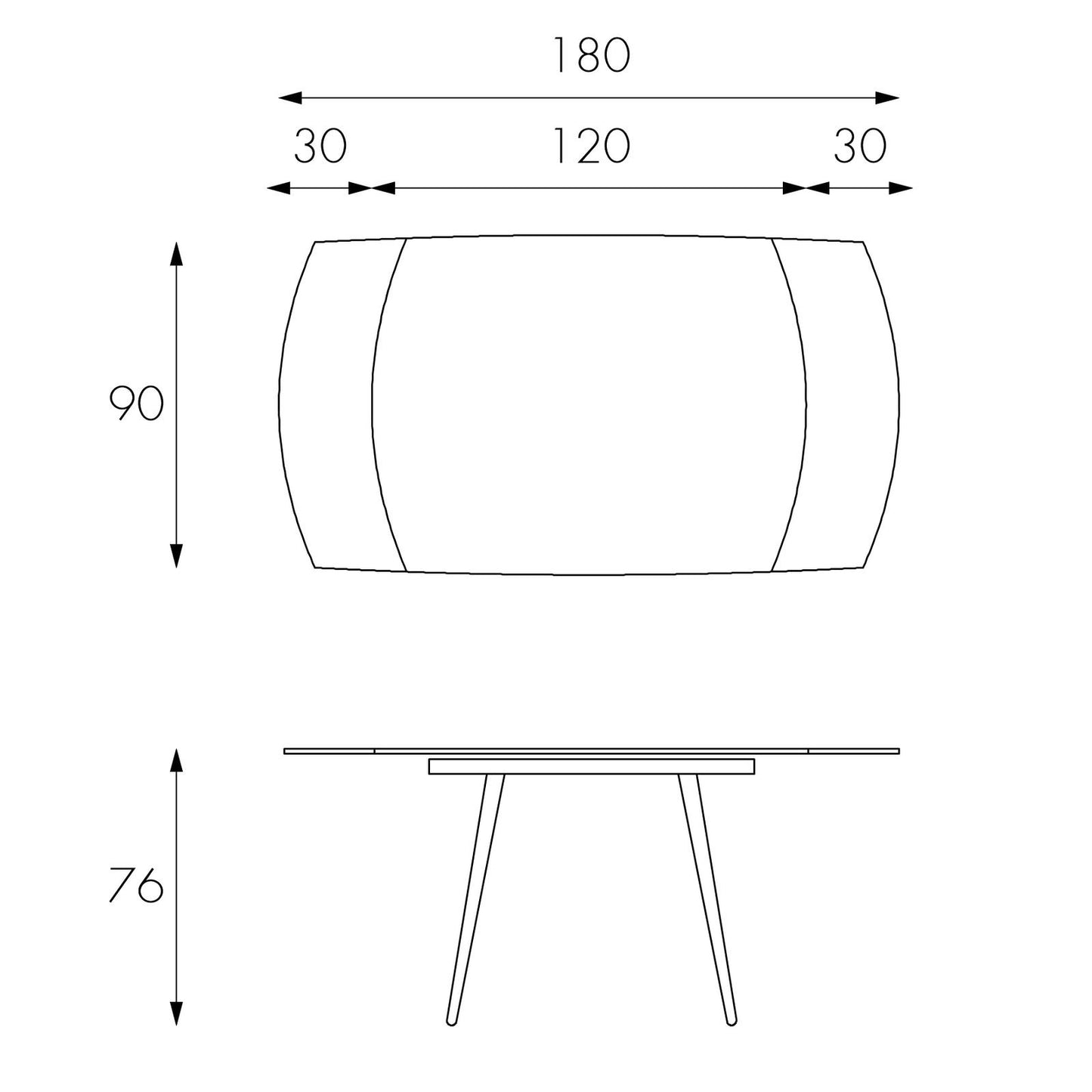 Lauter in vorgespanntem Glas mit einem Top-Grau 120 /180x90h cm