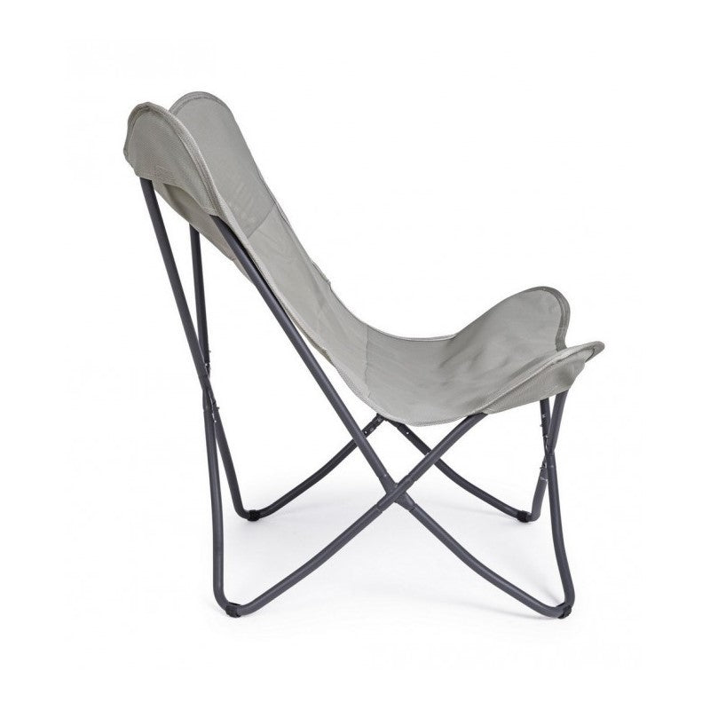 Klappbarer Strandstuhl aus natürlichem Textilene BUTTERFLY GABICCE 77,5x81x H89 cm