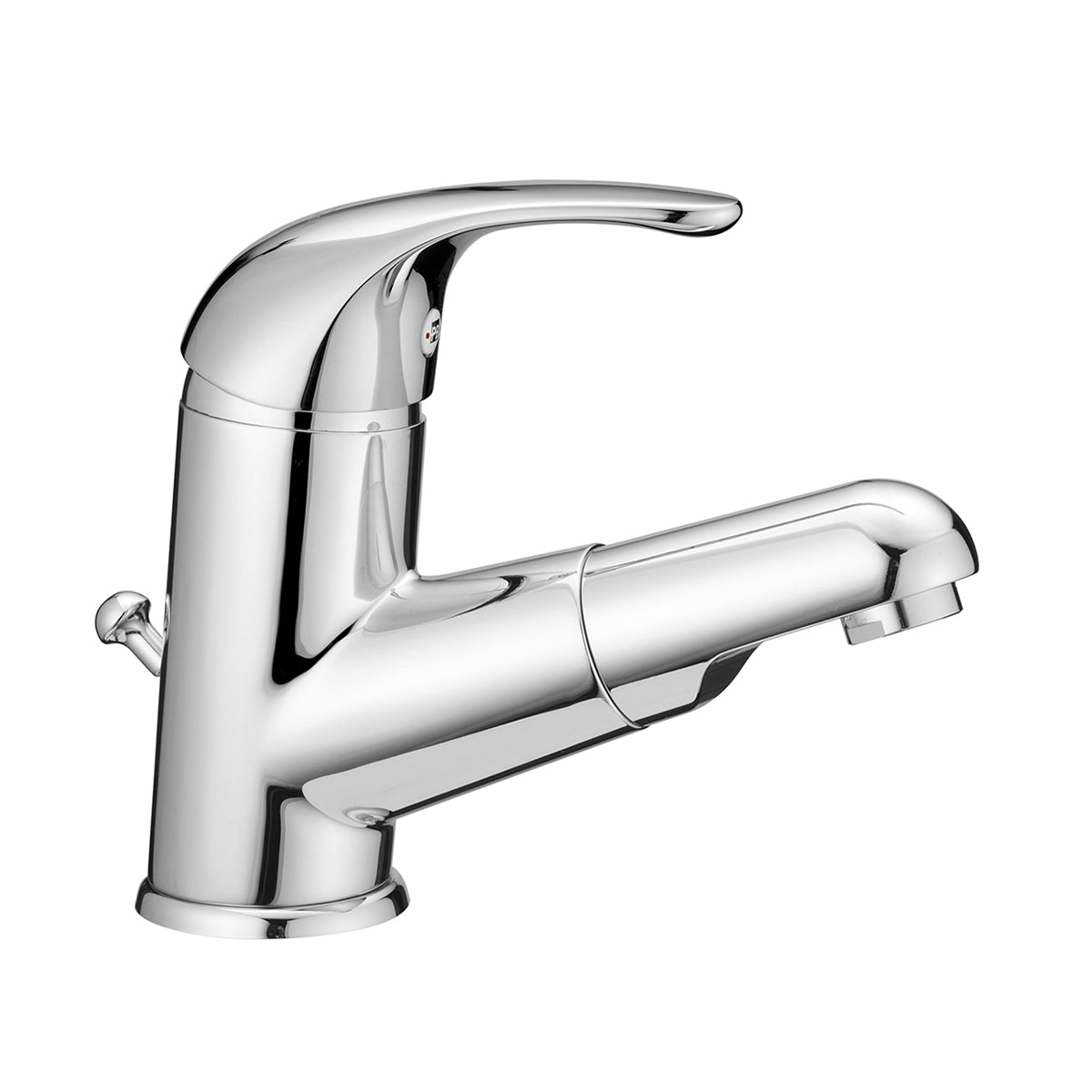 Einhebel-Spültischmischer mit ausziehbarer Chrom-Handbrause