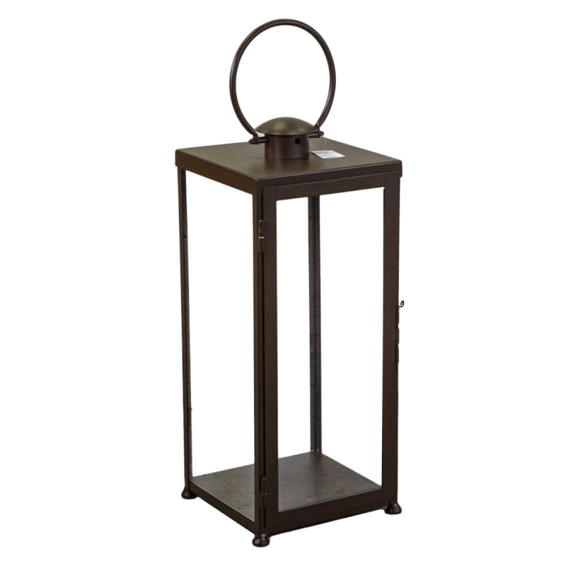 Kfz-Bronze metal lantern cm30x30h73/95