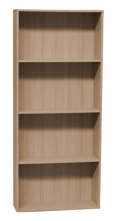 HOMEMANIA Wandbücherregal mit braunen Holzregalen – 73 x 24 x 170 cm