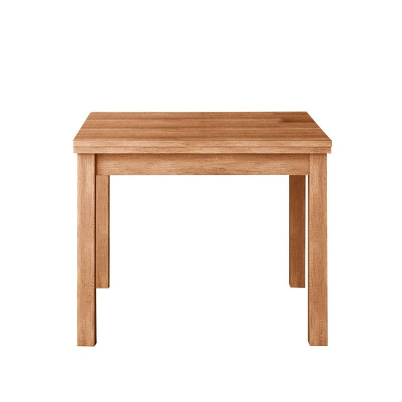 Esstisch im Landhausstil aus Nussbaumholz mit Bücheröffnung aus melaminharzbeschichtetem Holz, 90 x 90–180 cm