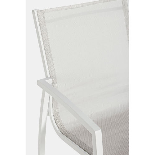Hilla White Cloud Chair mit Armlehnen aus Aluminium