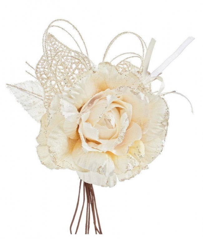 12x Pink Pink Holly Elfenbein