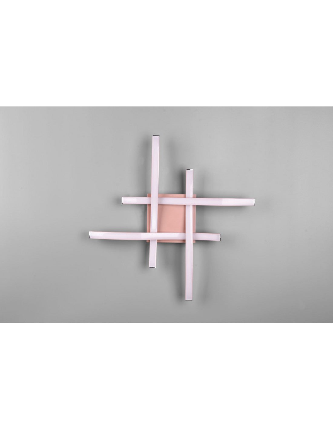 Plafoniera Moderna Design Hashtag Route Oro Rosa Led 4000k Trio Lighting