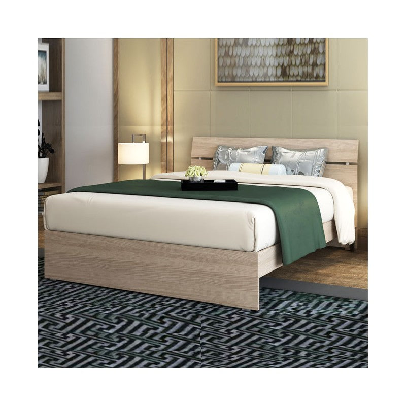 Doppelbett aus Holz für Schlafzimmer in Ulmenfarbe 200x171xH 98 cm