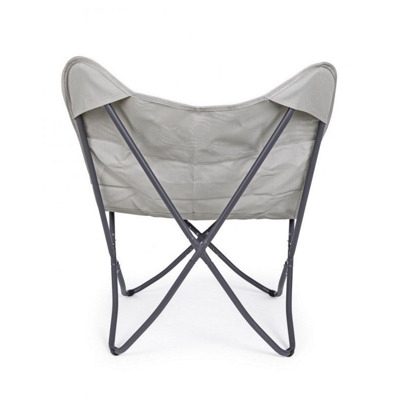 Klappbarer Strandstuhl aus natürlichem Textilene BUTTERFLY GABICCE 77,5x81x H89 cm