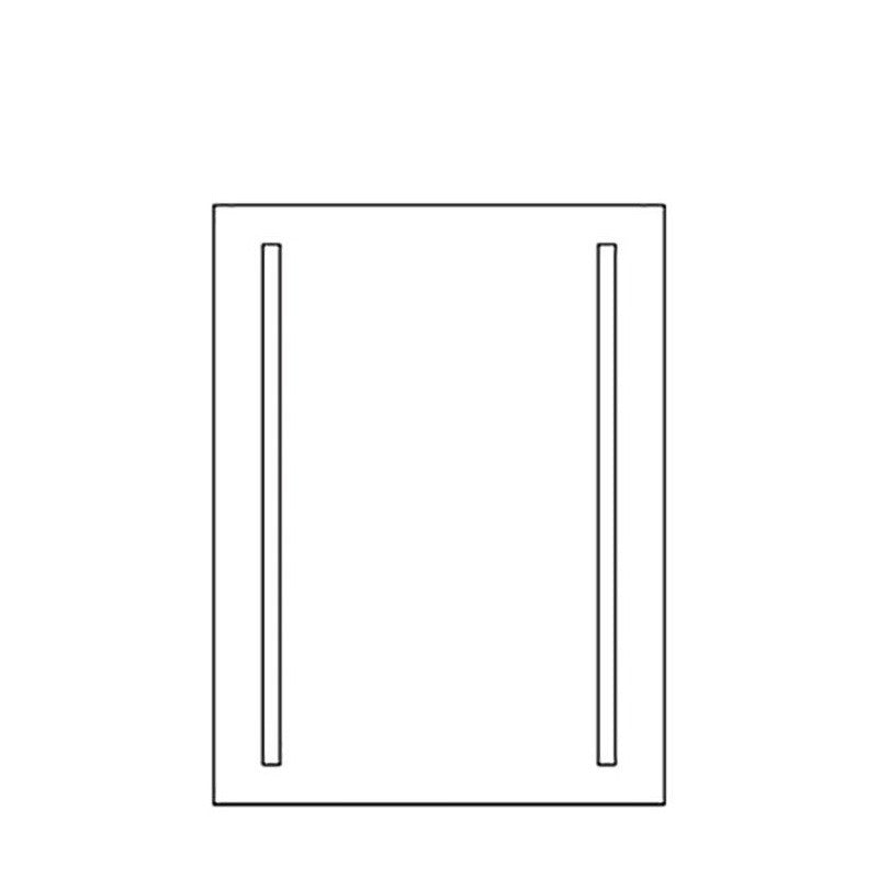 LED-Hintergrundbeleuchtungsspiegel GEMINI-Linie 60x80 cm