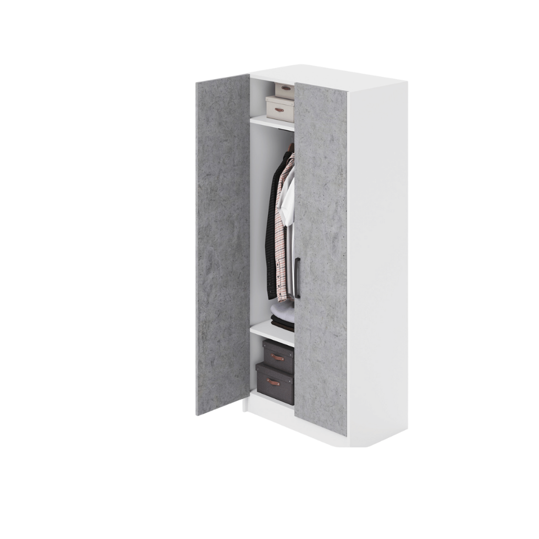 Armdio 2 Türen ohne Schubladen weiße Farbe H210x91x52cm