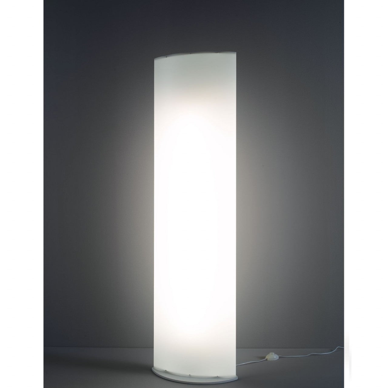 Integrierte LED-Stehleuchte aus weißem Kunststoff cm. 44 x 26 x 158h