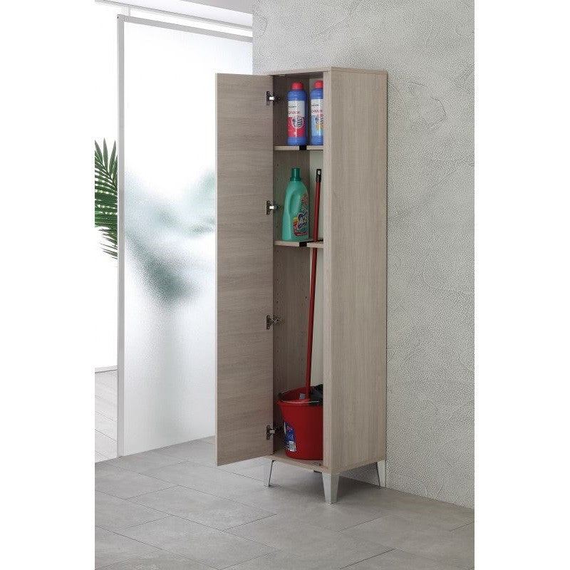 Besenschrank aus heller Eiche, 45 x 35 x 170 cm