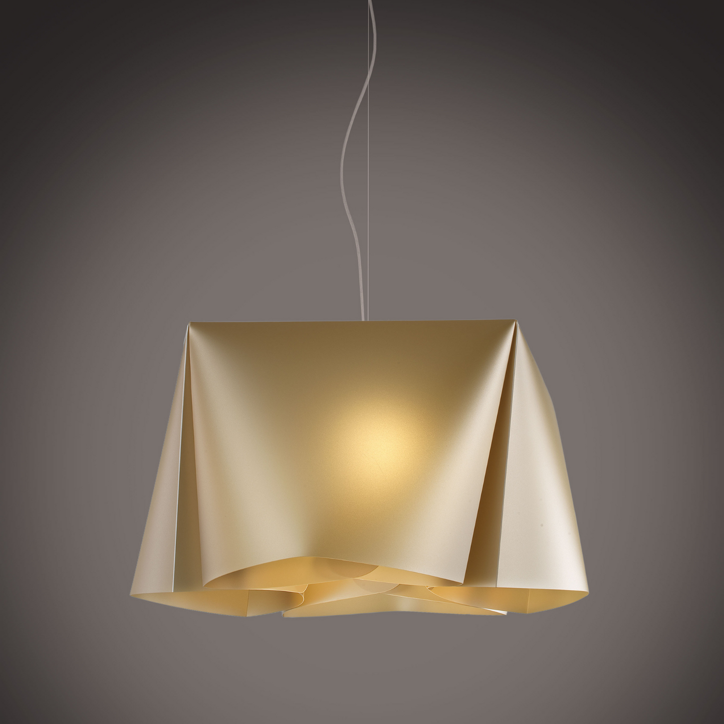 Neue goldene Aufhängung aus verchromtem Metall cm. 45 x 21h