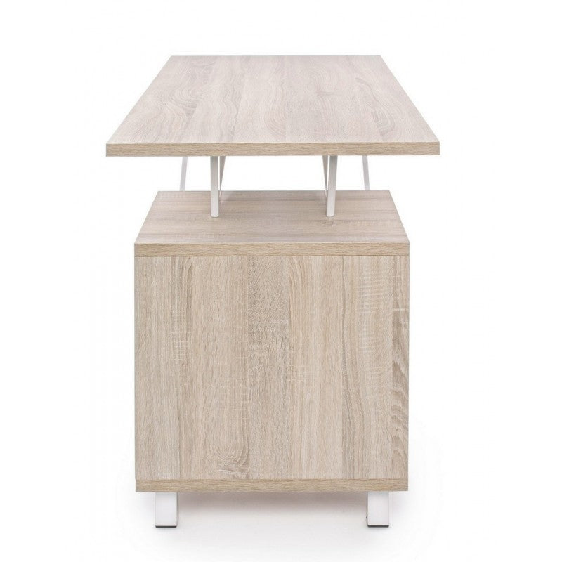 Weißer Holztisch mit Kommode Armande cm 140 x60 x 76 h