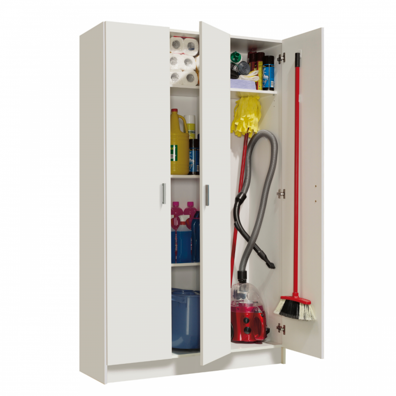 Mehrzweck-Kleiderschrank mit 3 Türen, 108 x 37 x 180 cm, Bausatz