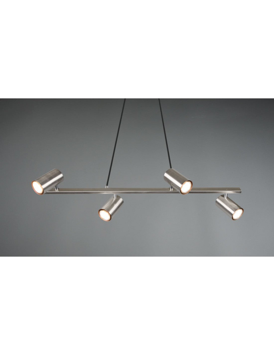 Suspension 4 Faretti Spot GU10 Orientable Marley Nichel Trio Lighting