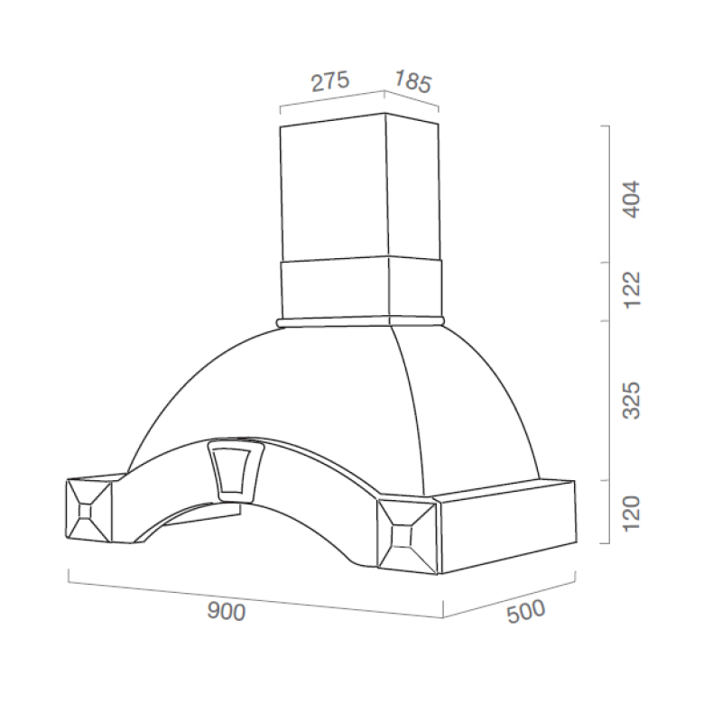 Weiße rustische Küche GAIA mit einem intarsischen Holzrahmen, Tabak cm cm 90