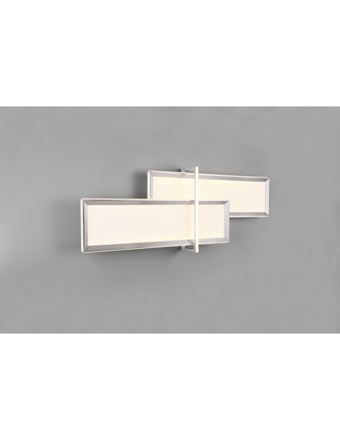 Deckenleuchte 2 Rechtecke LED Dimmer Charleston Aluminium Trio Lighting