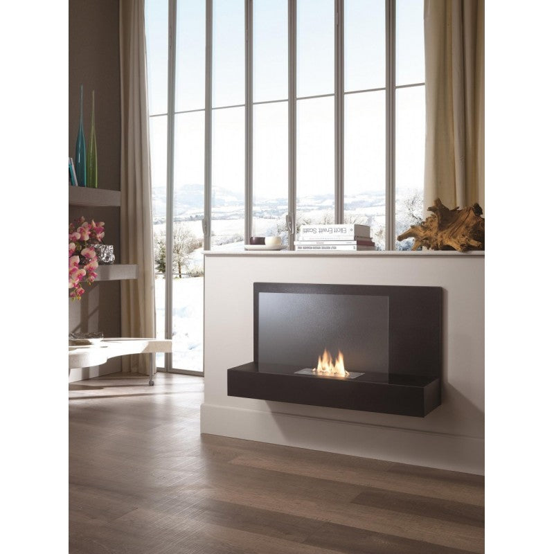 Biocamindesign von der weißen Bioethanol-Wandung 90 x 26 x h 50