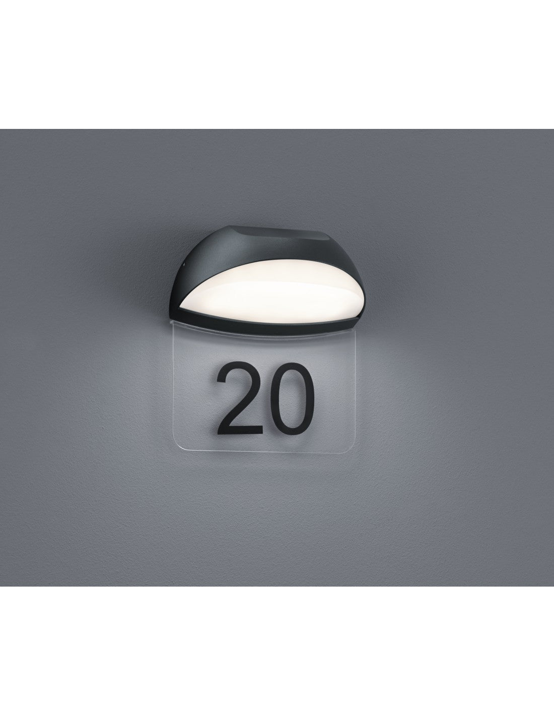 Muga Außenapplikation IP54 Anthrazit Cup House Numbers Trio Lighting