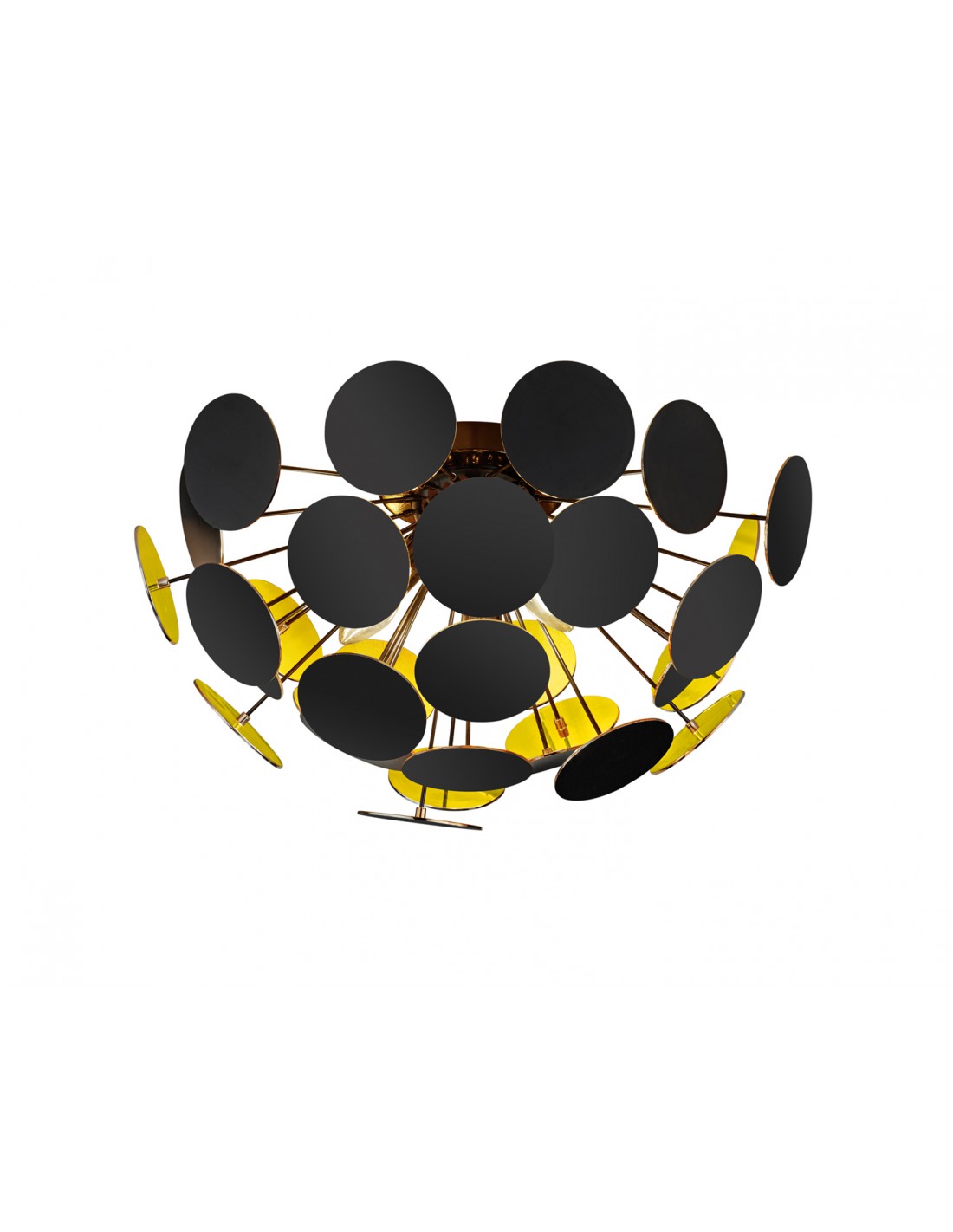 Discalgo 3xE14 schwarze Deckenleuchte und dekorative runde Ø54 cm Trio-Beleuchtung