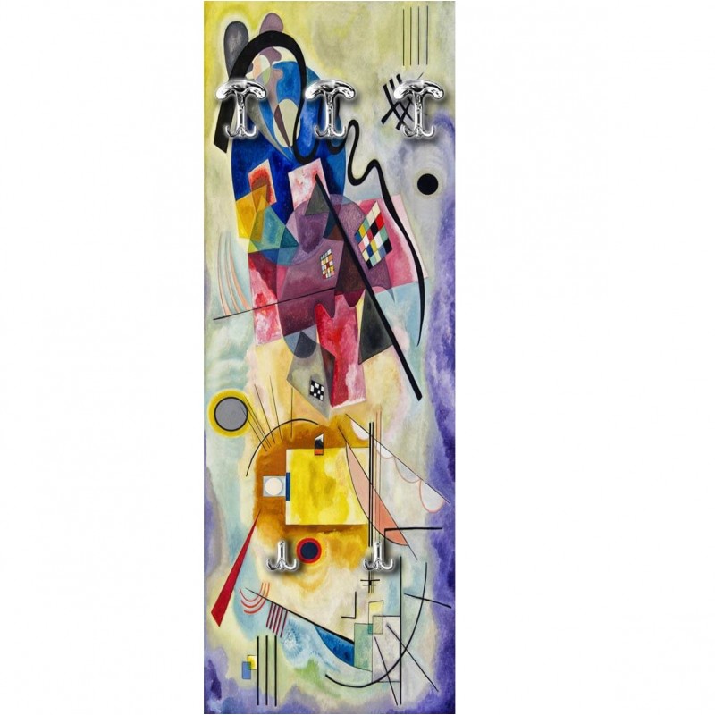 Gelb-Rot-Blauer Kleiderbügel 46x125 cm