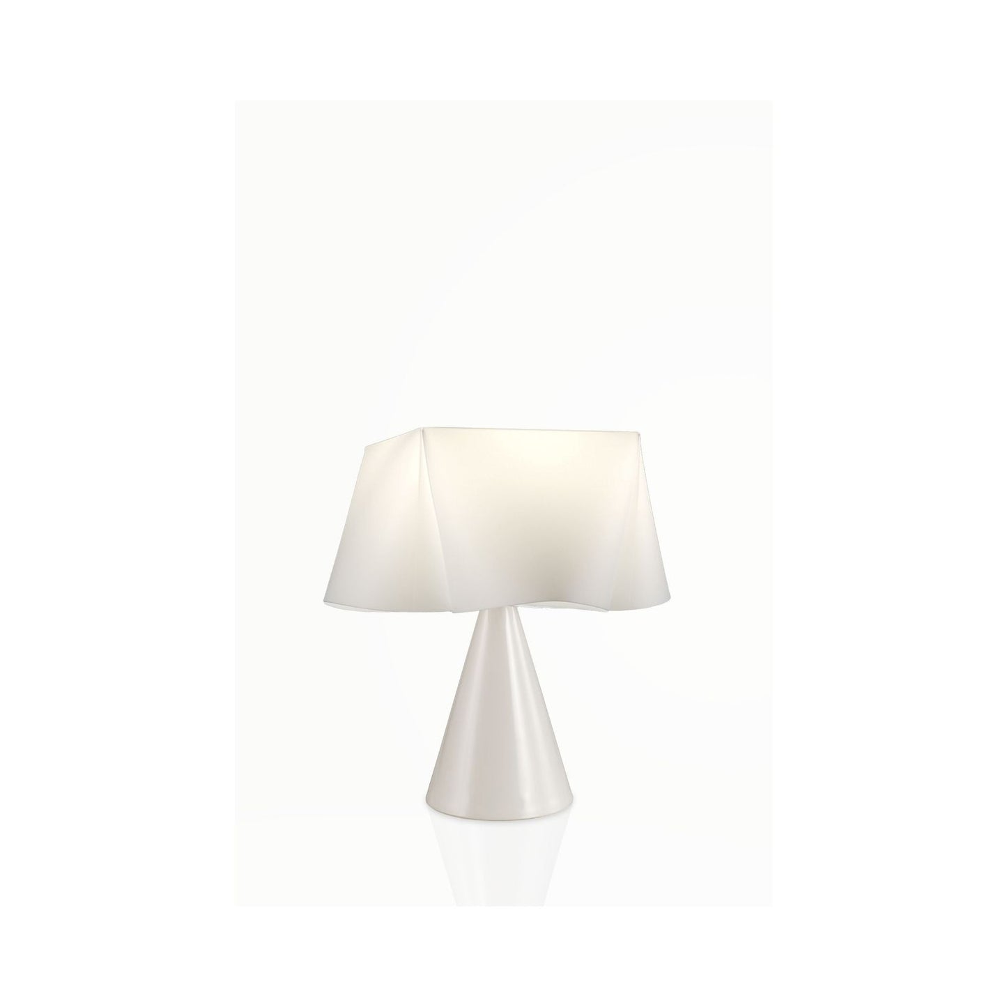 Tischlampe aus weißem Kunststoff cm. 28 x 32h