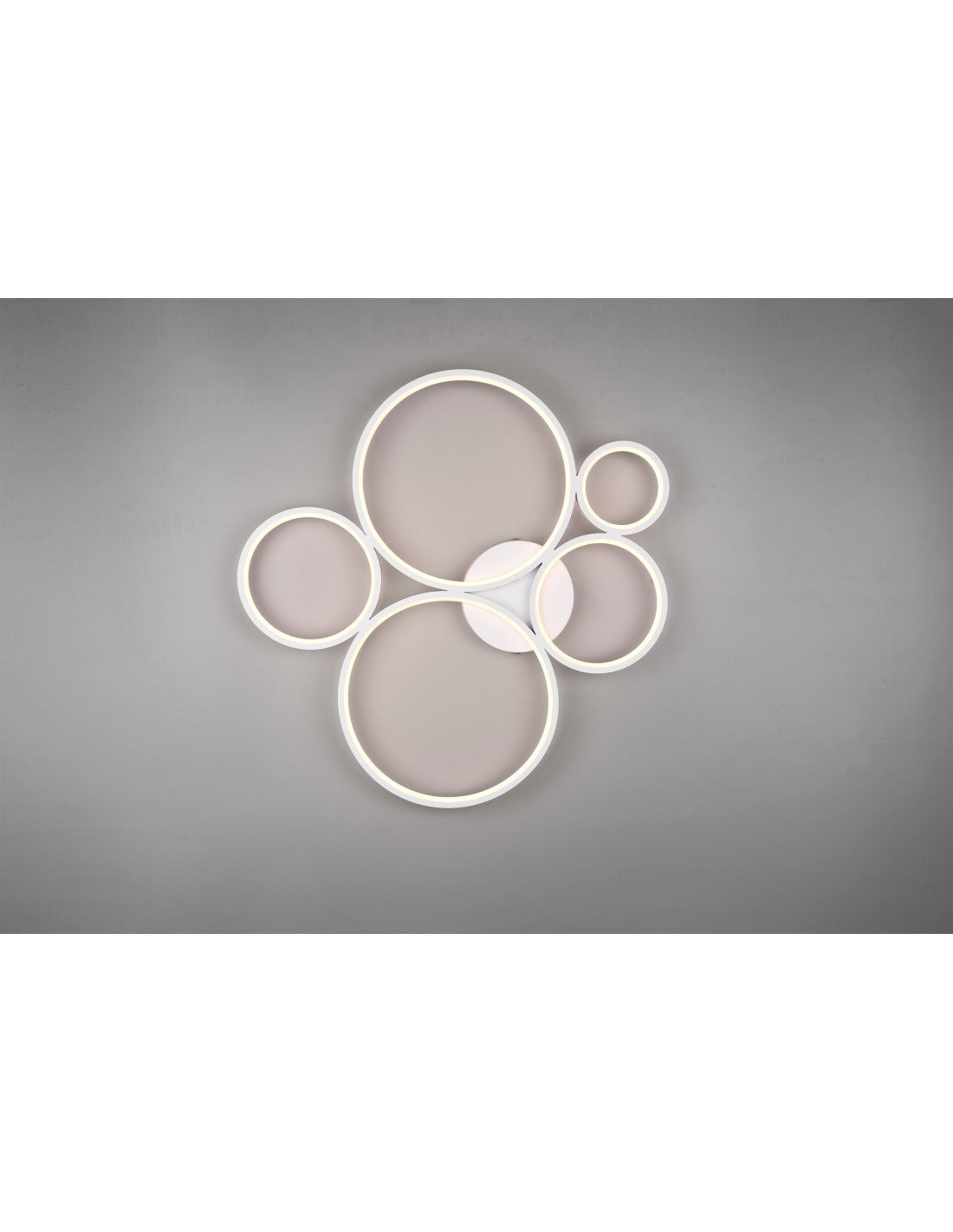 Plafoniera Rondo 5 Cerchi Le Deinbare Bianco L59 cm Trio Lighting