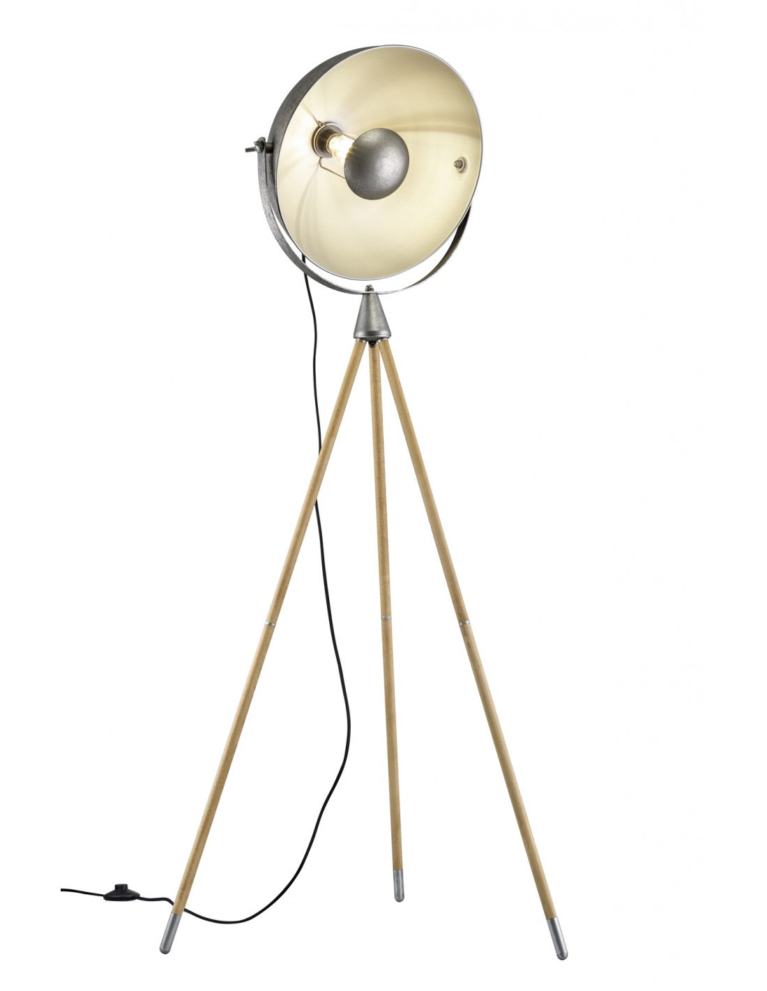 Industrielle Delhi Stativ-Stehlampe, verstellbare Kuppel-Trio-Beleuchtung