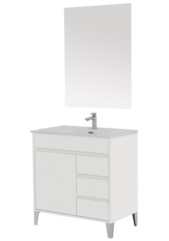Badezimmer, Badezimmer Mondo Laccato Bianco, 50 Schubladen 82x47x h85 cm