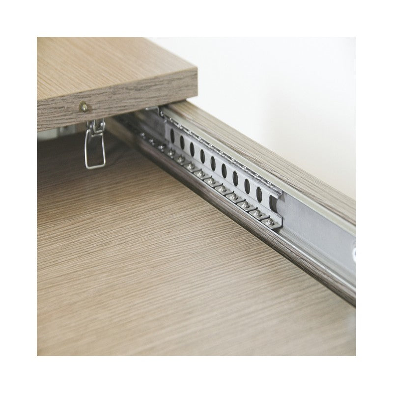 Ausziehbarer Esstisch komplett aus Melaminholz 90x160-200 cm Olmo