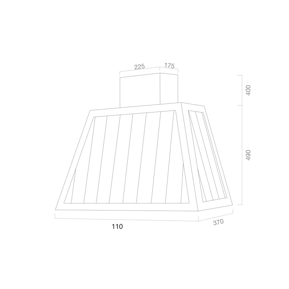 Ansaugluft GARAGE METAL in Eisen-und Stahlstahl 110 cm