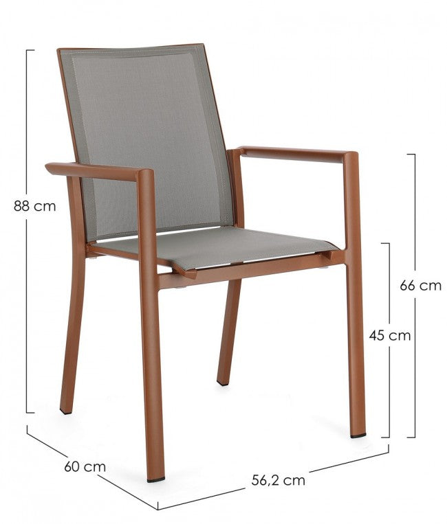 4x C-Br Konnor Terrakotta-Stuhl