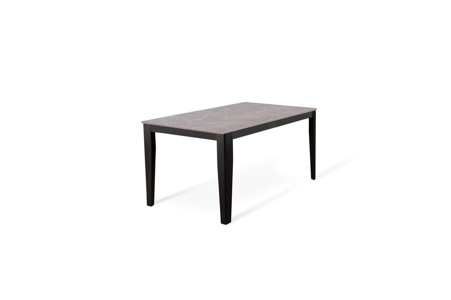Anthrazit-schwarzer ausziehbarer Tisch 90 cm x 156-316 cm H. 76 cm