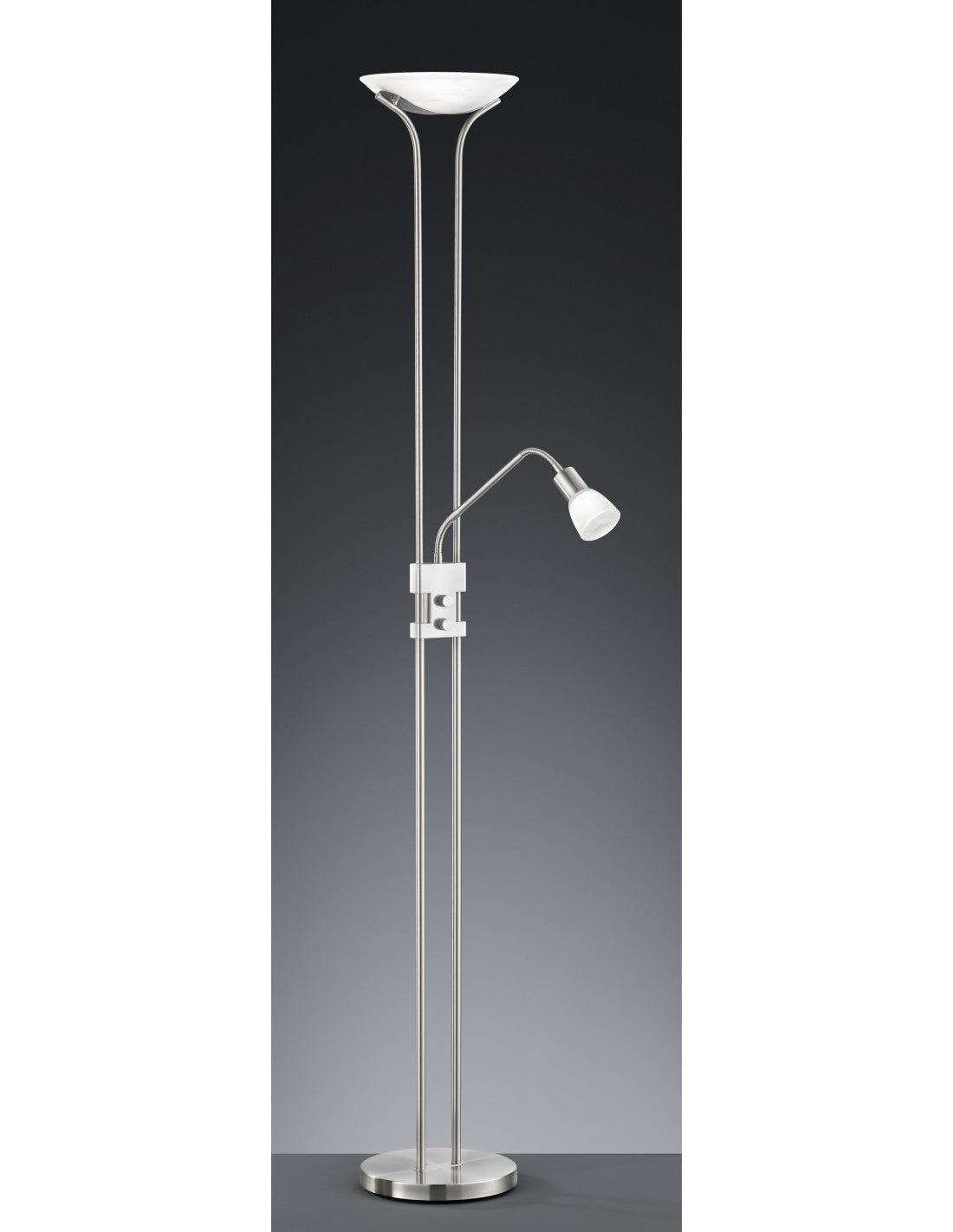 Piantana Led mit Luce Spot zum Dimmerbar Santo II Nichel Trio Lighting