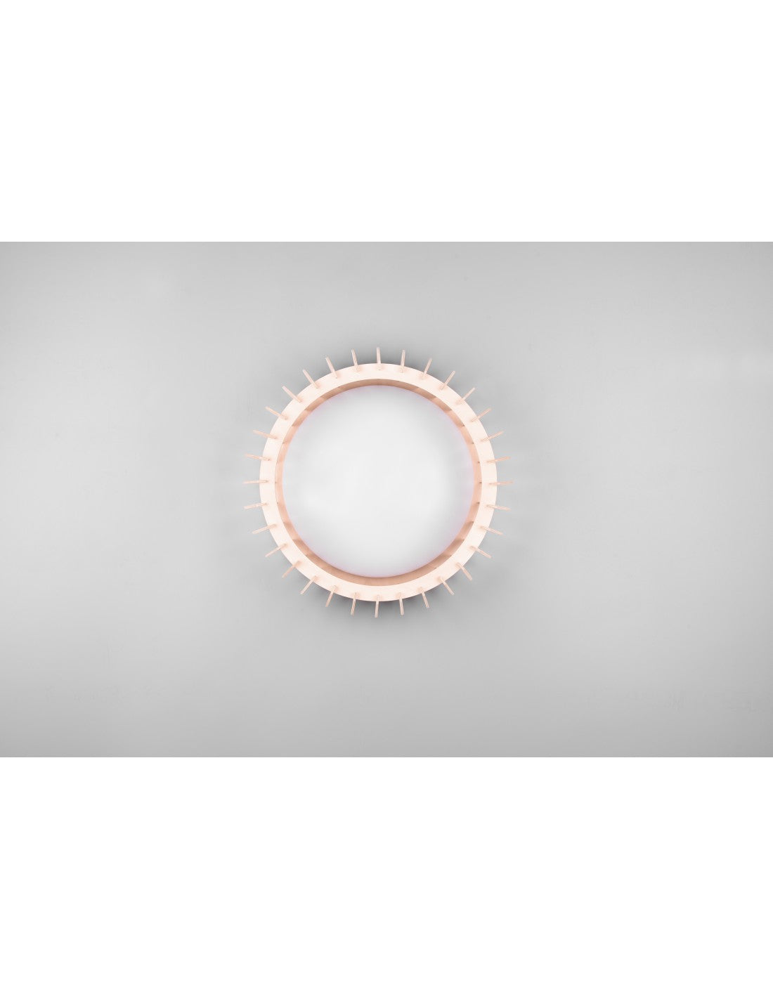 Deckenleuchte aus Naturholz, LED-Dimmerhalterung, Ø40 cm, Trio-Beleuchtung