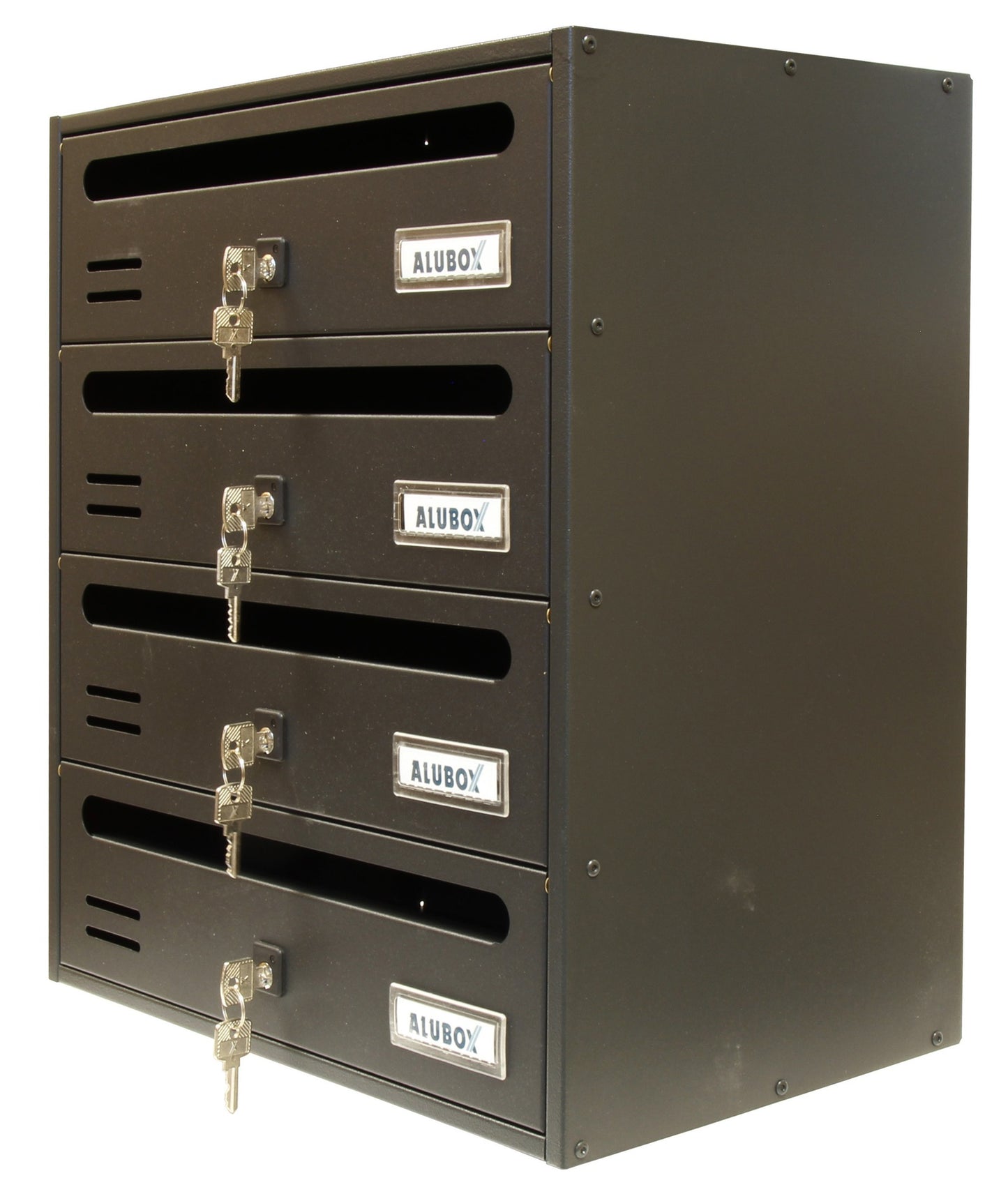 Gusseisen-Briefkasten für 4 Personen