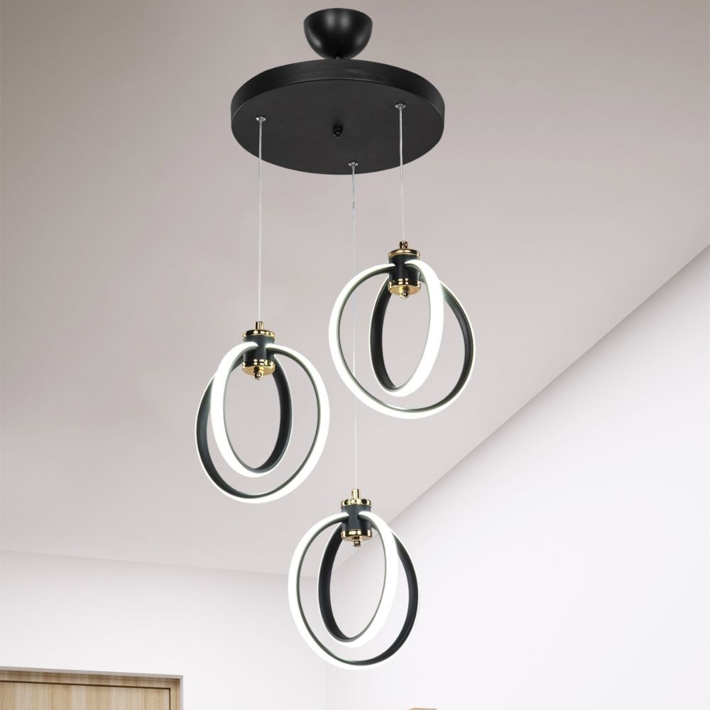 Felicia Pendelleuchte mit drei LED-Kreislichtpunkten ASZ1593