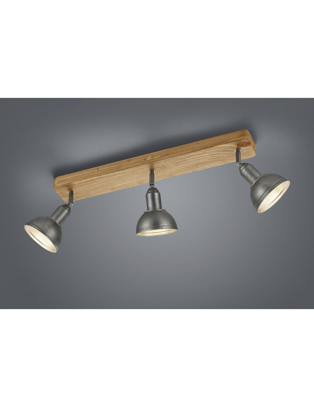 Industrieller Strahler Barra 3 Spots Delhi Nickel L58 cm 3xE14 Trio Lighting