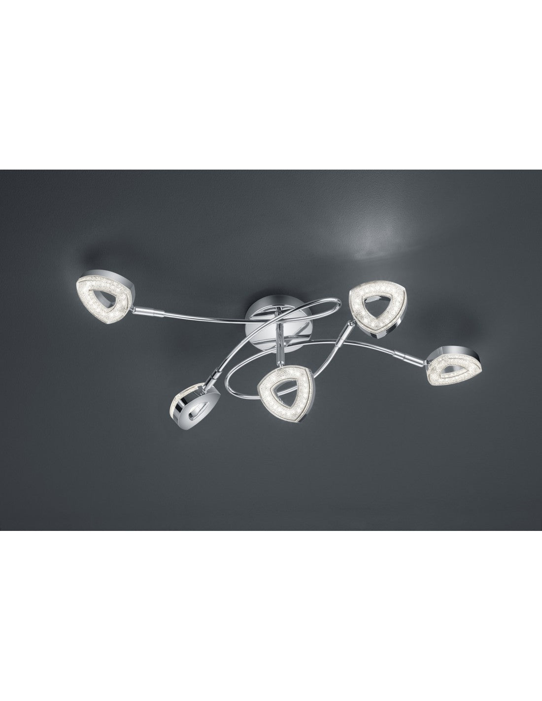 Tours 5 Spot LED Chrom Deckenleuchte L54 cm Trio Lighting