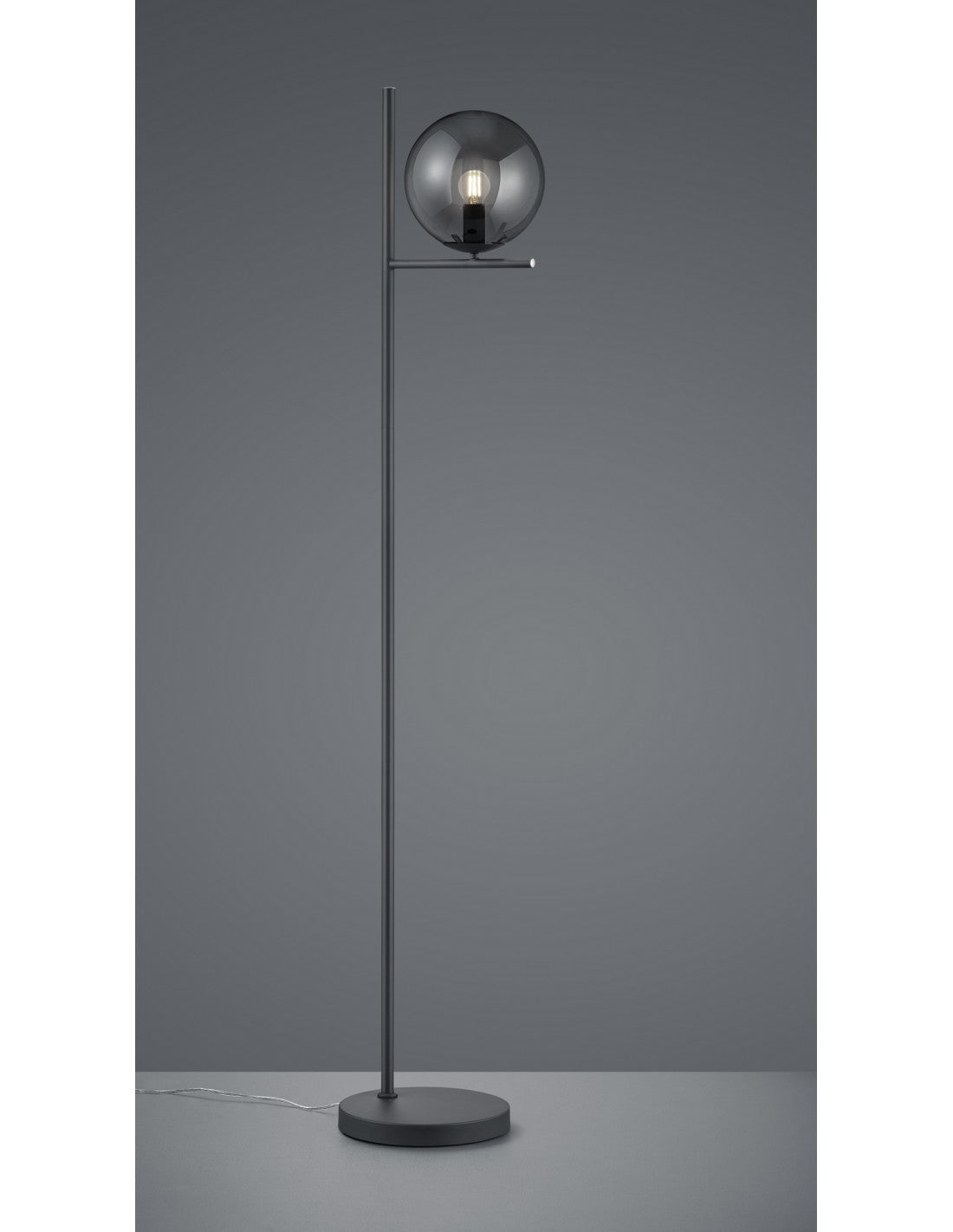 Sfera Stehleuchte Anthrazit Rauchglas H150 cm Pure Trio Lighting