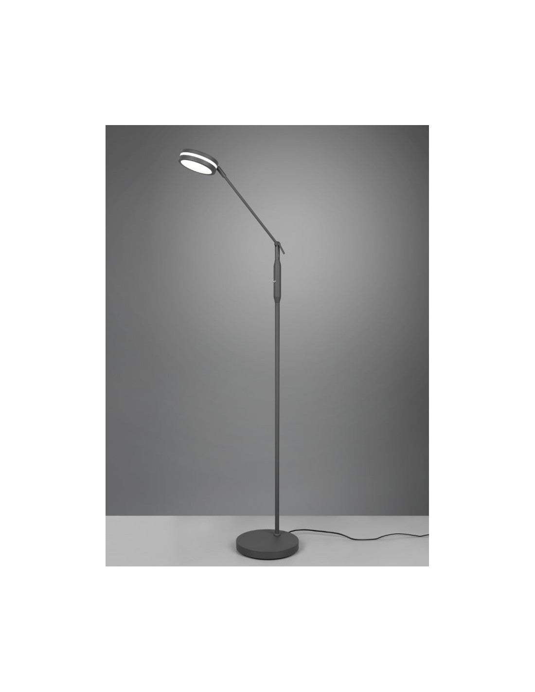 Lineare Stehleuchte Touch Led verstellbare Scheibe Franklin Anthrazit Trio Lighting