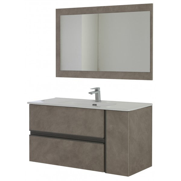 Toilette Color Cenere zwei Schubladen 50 110x46x h57 cm