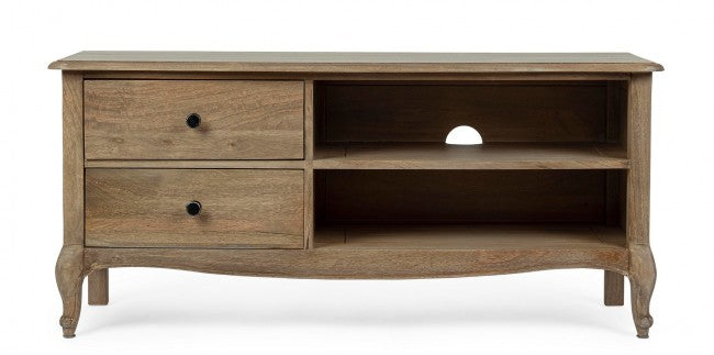 TV-Schrank aus Holz im klassischen Stil mit 2 Schubladen