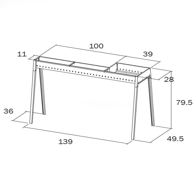 Barbecue cuokispiedini aus Stahl Milano 100 + 40 Gitter-Gitter-und Gitterparathets
