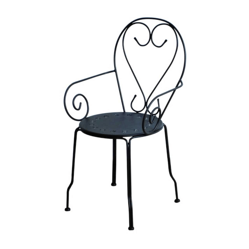 Hellanthrazit neuer alter Metallsessel cm49x48h43/59/90