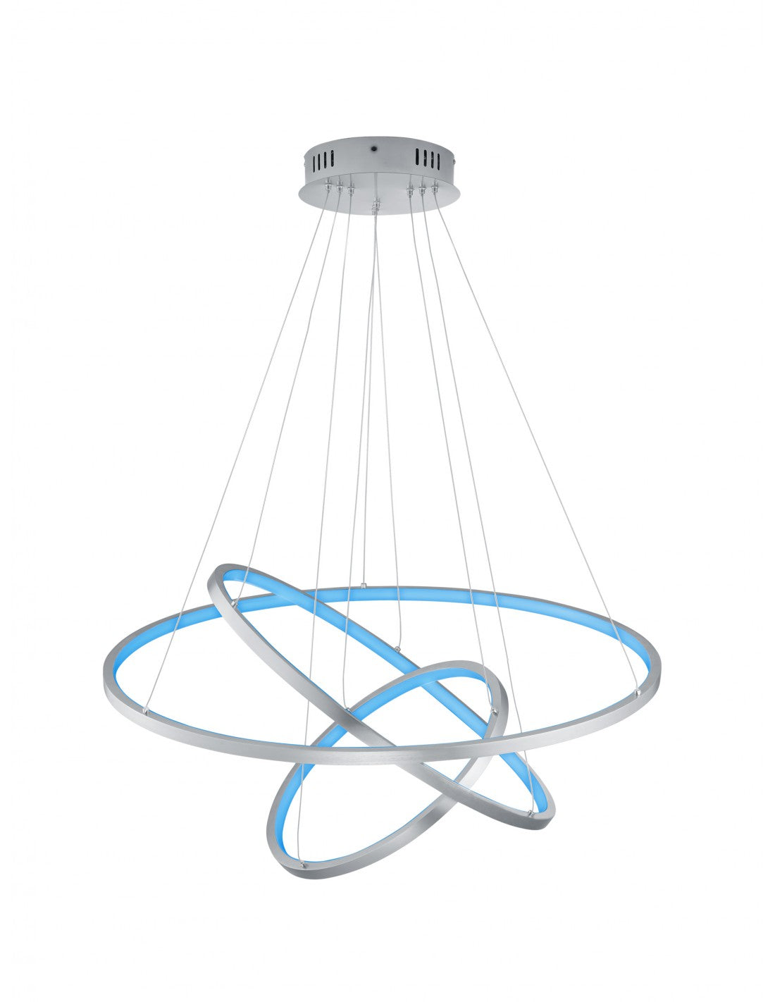 Aufhängung LED-Ringe 80 W RGB dimmbar Aaron Nichel Trio Lighting